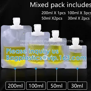 Liquid Sub Bagging, Sanitizer Lotion, Fluid Bottles, Travel Bag, TSA Approved Container Bag, Squeeze Pouch thumbnail-2