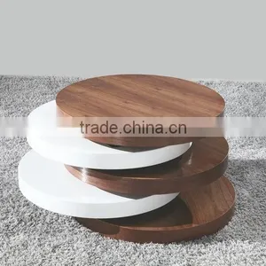 Fancy Durable Expandable Round Coffee Table For Sale thumbnail-2
