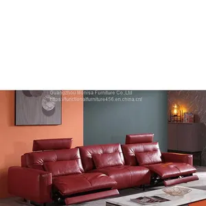 Light Luxury Leather Soft Sofa Space Capsule Cinema Sofa Large Living Room Combination Electric Reclining Function thumbnail-1