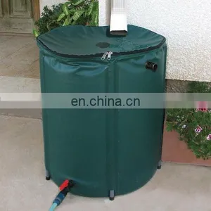 53 Gallon Garden Portable Collapsible PVC Tarpaulin Rain Water Barrel Water Collector Tank thumbnail-4