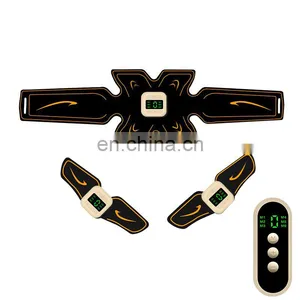 ABS Abdominal Muscle Trainer EMS Stimulator Toning Belt Smart Fit Training Set thumbnail-1