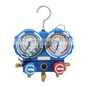 VALUE Manifold Gauge Set HVAC Refrigeration Air Conditioner Charging R404A R407C R134a R22 VALUE VMG-2-R22 thumbnail-1