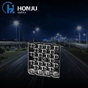 Hongzhu 50X50mm Outdoor Light Lens 5050 PC 12 In 1 Led Outdoor Lighting Street Light Lens thumbnail-1