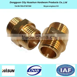 Wholesale Double Thread Brass Pipe Nipple With Hex Head thumbnail-1