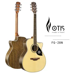 Otis 41inch Spruce Solid Top Acoustic Guitar Manufacturer Cutaway Single Board Guitar Supplier FG-28N thumbnail-1