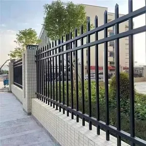 2.5m Tall Galvanized Steel Picket Fence With Square Tube Posts for Pool and Villa Security thumbnail-3