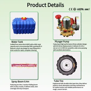 Vigorun SPRY600 Sprayer Industrial 4-stroke Remote Control Agricultural Four Wheel Sprayer Fertilizer Applicator thumbnail-4