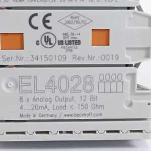 Beckhoff EL4028 EtherCAT Analog Output Terminal 8-Channel Current Output Module 4–20mA 12-Bit Industrial Automation I/O thumbnail-3