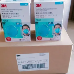N95 1860 3M Respirator & Surgical Mask 1860 Face Mask Series For Health Care Operating Rooms Laboratory thumbnail-1