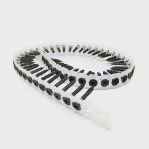 Professional Grade Coarse Thread Auto-feed Screws, Yellow Zinc Coated, Plastic Strip, 25mm/35mm/40mm, for Drywall Installation thumbnail-4