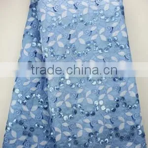 Mitaloo Embroidered Sequin Double Organza Fabric for Wedding Dress MOG0165 thumbnail-6