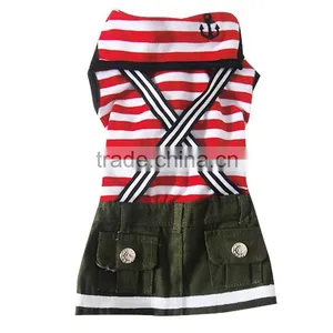 Wholesale Sailor Striation Dog Couples Dress Fit for Spring Summer Autumn thumbnail-4