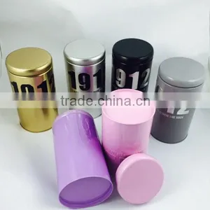 Round Coffee Tin Can With Paint Design thumbnail-3