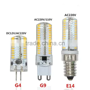 3W 4W 5W 6W 7W 8W 9W Silicone Body E14 G4 G9 LED Lamp DC12V AC220V AC110V Crystal Chandelier SMD3014 Led Light Replace Halogen thumbnail-1