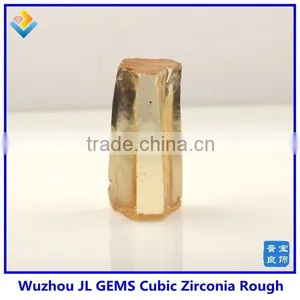 Synthetic Light Champagne Uncut Rough Cubic Zirconia Raw Material thumbnail-1