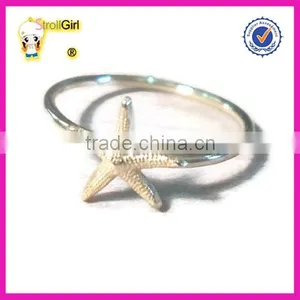 Wholesale Fashion Jewelry Starfish Ring 2 Gram Gold Ring thumbnail-1
