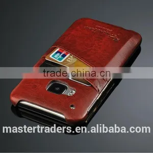 Original Fashion Wax Grain PU Leather Back Cover Case With Card Slot For HTC One M9 MT-3556 thumbnail-3