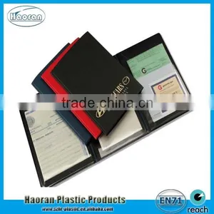 New 3 Fold PVC Auto Wallet, Plastic Car Documet Holder thumbnail-6