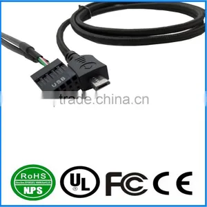 50CM Micro Usb 5pin Male to 1x 5Pin Female 0.1 Pitch USB Header PCB Motherboard Cable thumbnail-1