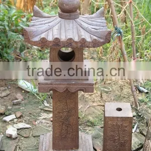 Hand Carved Garden Lantern, Decorative Stone Lanterns thumbnail-1