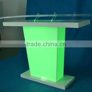 2015 New Acrylic Table Lectern With Different Color Light, High Quality Podium thumbnail-1