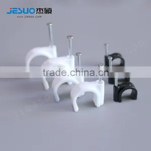 High Quality C Type /Circle Nail Plastic Wall Cable Clip thumbnail-2