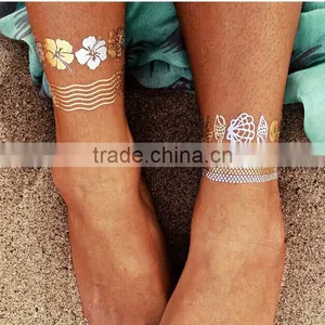 Blingbling Silver Tattoos Flash TattoosTemporary Gold Arabic Tattoos Wholesaler thumbnail-1