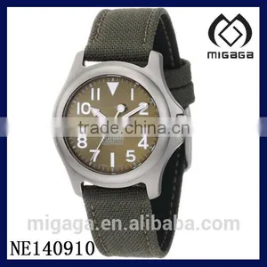 Fashion High Quality Quartz Watch Nylon Fabric Strap/nato Fabric Strap Women's Green Dial Watch With Date thumbnail-1