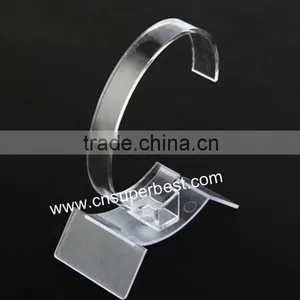 C Shaped Clear Acrylic Watch Display Stand thumbnail-2