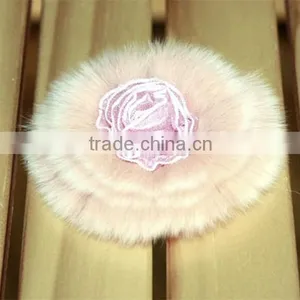 2016 Wholesale Handmade 7 cm Mink Fur Flower for Acessories thumbnail-1