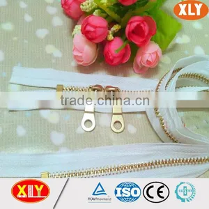Two Way Open End Metal Zipper and Double Sliders Metal Zipper thumbnail-4