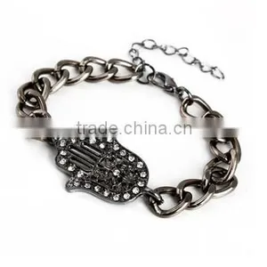 >>New Arrival SW16550 Promotion Rhinestone Hamsa Fatima Hand Bracelet/ thumbnail-3