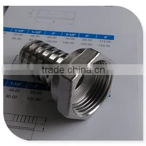304 Stainless Steel BSP Female Hose Barb Fittings 1/2" thumbnail-1