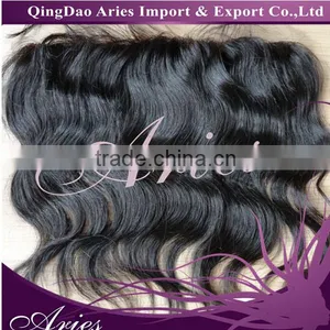Virgin Brazilian Lace Frontal 13x4" Bleached Knots Virgin Frontal Piece Body Wave Full Lace Frontal Brazilian Wavy thumbnail-1