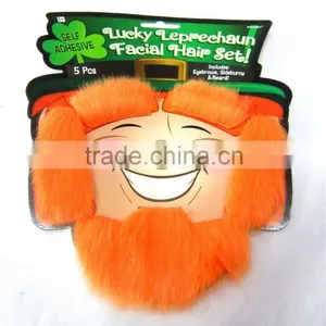 Orange St. Patrick's Day Beard+eyebrow+Side Burns thumbnail-1