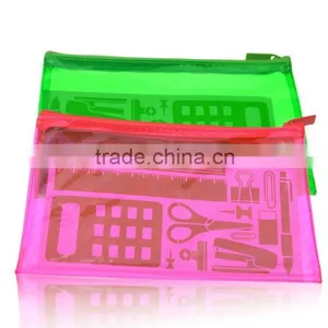 Customized Logo Printed Zip Top Slide Zipper PVC Bag for Pencil thumbnail-4