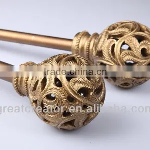 Elegant Living Room Curtain Rods Window Curtain Accessory Gold Curtain Finials thumbnail-1
