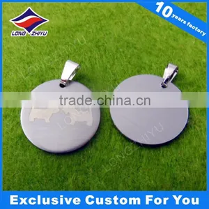 Laser Engrave QR Code Stainless Steel Dog Tag CIRCLE Tag Custom Engraved Pet Tag Quality Choice thumbnail-1