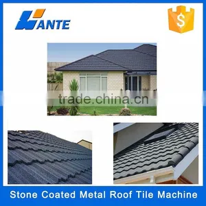Hot Sale 1340mmx420mm Aluminum Zinc Plate Colorful Stone Coated Metal Roofing thumbnail-5