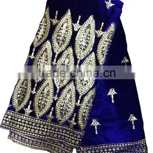Fashion Trending Beautiful Purple Color African Voile Velvet Lace Fabrics for Sale thumbnail-3