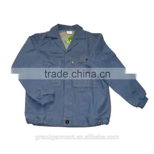 Wholesale Navy Blue Factory Jean Work Jacket thumbnail-1