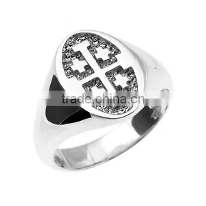 Cross Ring Design Great 925 Sterling Silver thumbnail-1