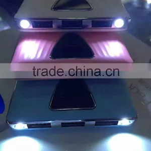 Creative Wave Shape Design Custom Laser Engraving Logo ABS Plastic Material LED Flash Lighting 20000mAh Power Bank Charger thumbnail-6