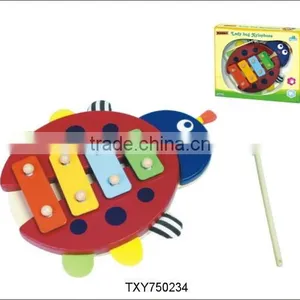 Beetle Wooden Harp/Xylophone Musical Instrument Knock Piano Kids Toys thumbnail-1