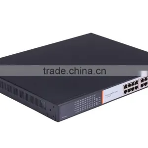 Hot Selling 16 Port 1000M Gigabit PoE Fiber Switch With 2 SFP Port 250W Internal Power thumbnail-4