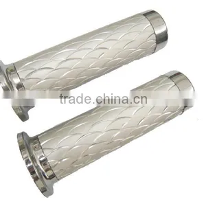 White Color Aluminium Handlebar Handle Grip thumbnail-1