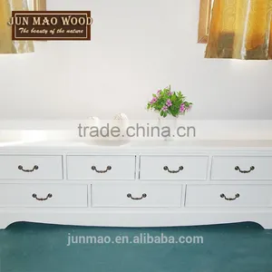 Home Furniture Solid Wooden White Modern tv Stand thumbnail-1