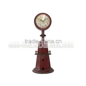 Luxury Quality Get Your Own Custom Design Fancy Antique Table Vintage Metal Clock Double Side thumbnail-2