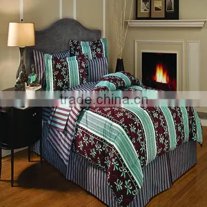 King Size 8pcs Applique Dobby Comforter Set thumbnail-1