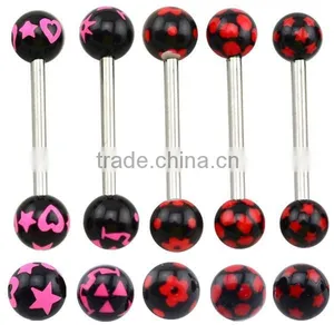 TR01046 Cool Piercing Barbell Colored Tongue Piercing thumbnail-2